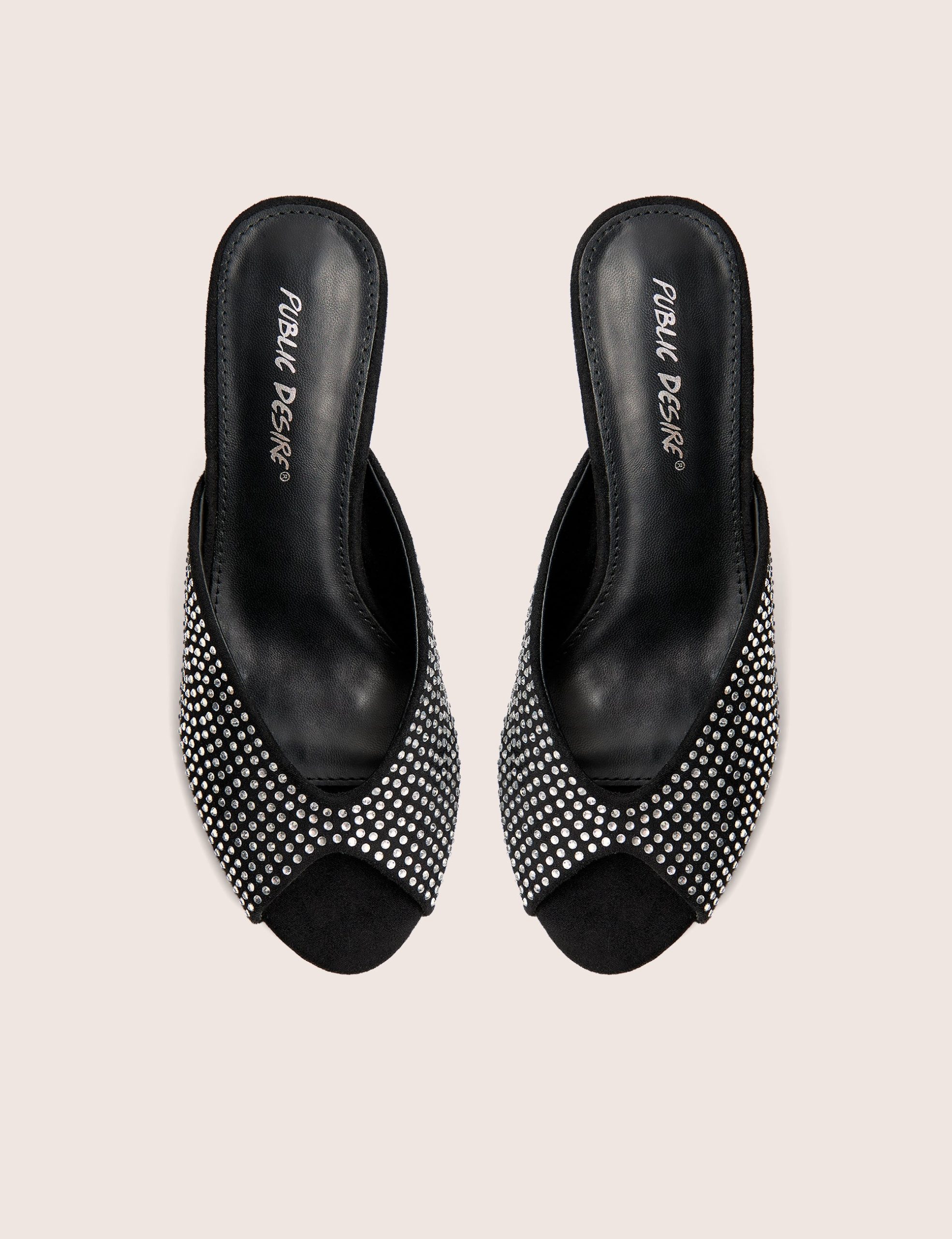 Norma Black Embellished Mule Heels - Image 4