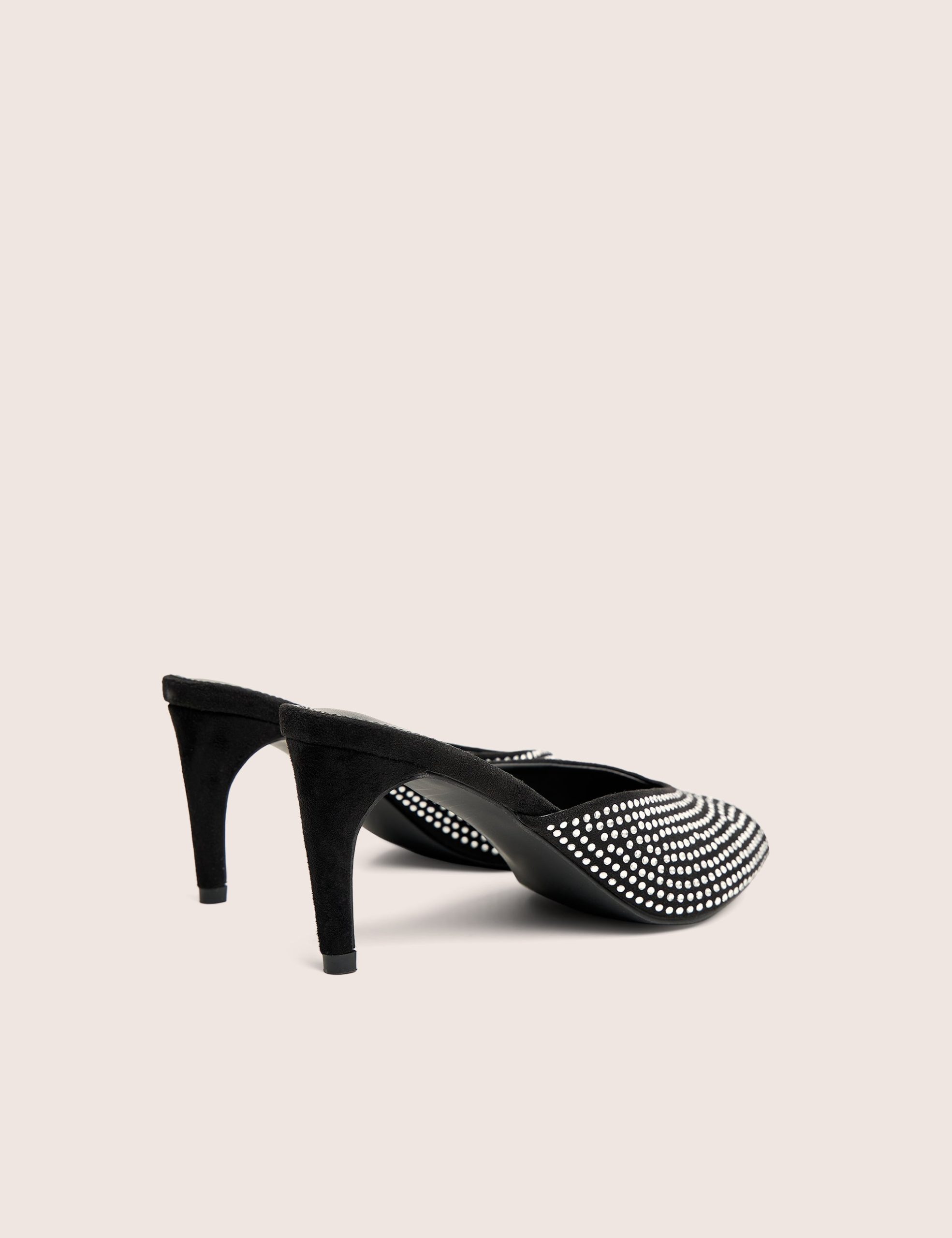 Norma Black Embellished Mule Heels - Image 5