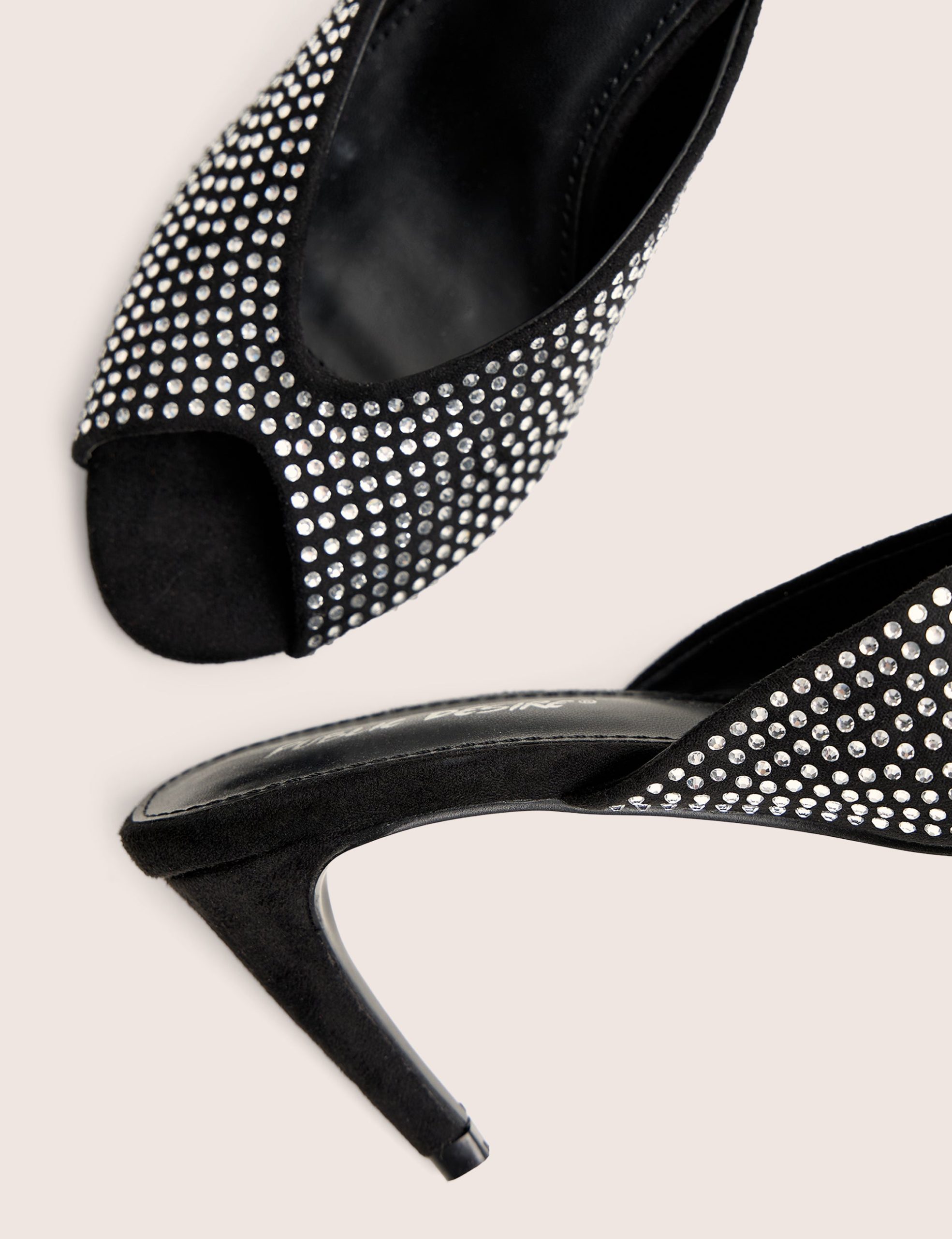 Norma Black Embellished Mule Heels - Image 6